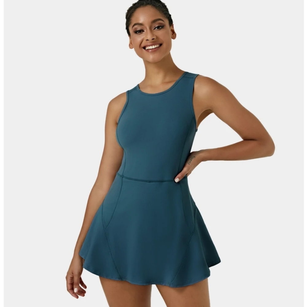 Halara turquoise 2 in 1 tennis dress